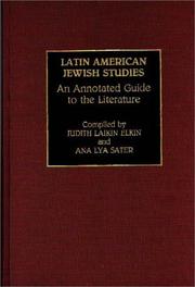 Cover of: Latin American Jewish studies: an annotated guide to the literature