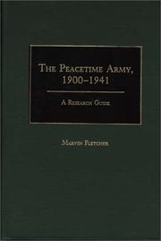 Cover of: The peacetime army, 1900-1941: a research guide