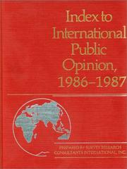 Cover of: Index to International Public Opinion, 1986-1987 (Index to International Public Opinion) by 