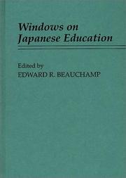 Cover of: Windows on Japanese Education: (Contributions to the Study of Education)