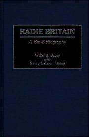 Cover of: Radie Britain: a bio-bibliography