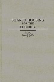 Cover of: Shared Housing for the Elderly: (Contributions to the Study of Aging)