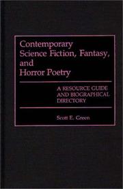 Cover of: Contemporary science fiction, fantasy, and horror poetry: a resource guide and biographical directory