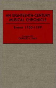 Cover of: An eighteenth-century musical chronicle: events 1750-1799