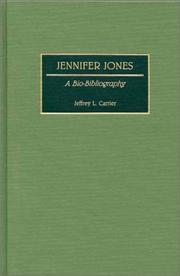 Cover of: Jennifer Jones: a bio-bibliography