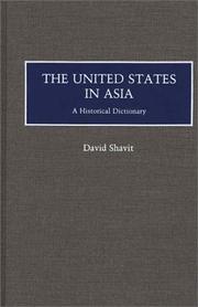 Cover of: The United States in Asia by David Shavit