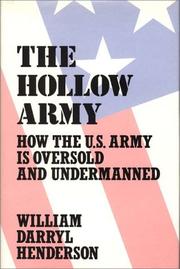The hollow army by William Darryl Henderson