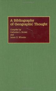 Cover of: A bibliography of geographic thought