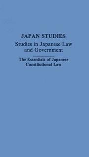 The Essentials of Japanese Constitutional Law by Shinichi Fuijii