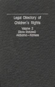 Cover of: Legal Directory of Children's Rights: Volume 2: State Statutes, Alabama-Kansas