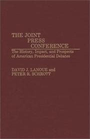 Cover of: joint press conference | David J. Lanoue