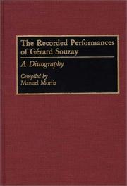 Cover of: recorded performances of Gérard Souzay: a discography