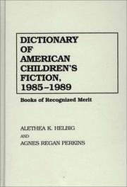 Cover of: Dictionary of American children's fiction, 1985-1989 by Alethea Helbig