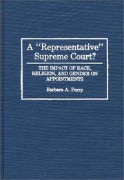 Cover of: A representative Supreme Court? by Barbara A. Perry