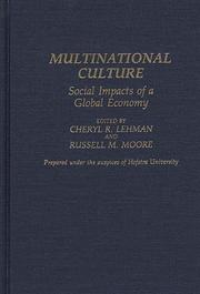 Cover of: Multinational Culture: Social Impacts of a Global Economy (Contributions in Economics and Economic History)