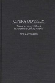 Cover of: Opera odyssey by June C. Ottenberg