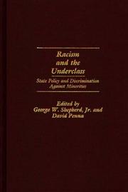 Cover of: Racism and the Underclass: State Policy and Discrimination Against Minorities (Studies in Human Rights)