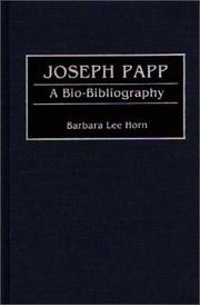 Cover of: Joseph Papp