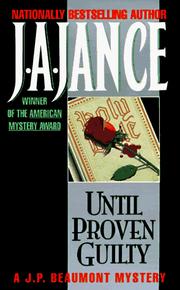 Cover of: Until Proven Guilty by J. A. Jance