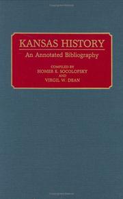 Cover of: Kansas history by Homer Edward Socolofsky