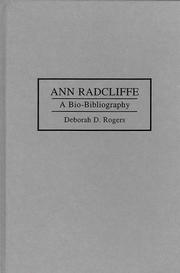 Cover of: Ann Radcliffe by Deborah D. Rogers