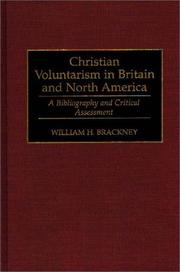 Cover of: Christian voluntarism in Britain and North America: a bibliography and critical assessment