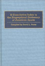 Cover of: A cumulative index to the Biographical dictionary of American sports