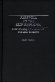 Cover of: Farewell to the self-employed | Linder, Marc.