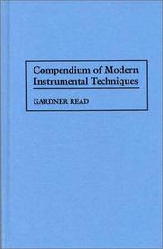 Cover of: Compendium of modern instrumental techniques