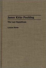 Cover of: James Kirke Paulding by Lorman Ratner