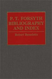 Cover of: P.T. Forsyth bibliography and index