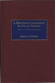 Cover of: A reference companion to Dylan Thomas
