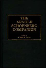 Cover of: The Arnold Schoenberg companion