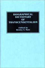 Cover of: Biographical dictionary of transcendentalism