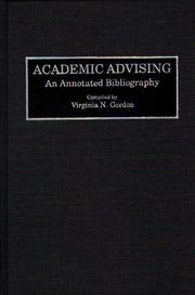 Cover of: Academic advising | Virginia N. Gordon