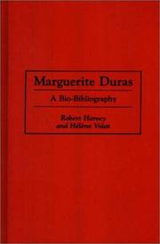 Cover of: Marguerite Duras by Harvey, Robert