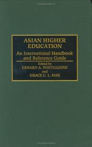 Cover of: Asian Higher Education: An International Handbook and Reference Guide