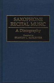 Cover of: Saxophone recital music by Stanley L. Schleuter