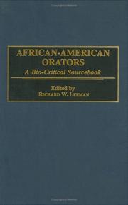 African-American Orators by Richard W. Leeman