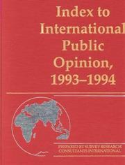 Cover of: Index to International Public Opinion, 1993-1994 (Index to International Public Opinion)