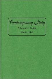 Cover of: Contemporary Italy by Martin J. Bull