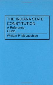Cover of: The Indiana state constitution by William P. McLauchlan