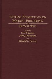 Cover of: Diverse perspectives on Marxist philosophy by edited by Sara F. Luther, John J. Neumaier, and Howard L. Parsons.