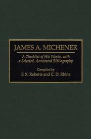 Cover of: James A. Michener by F. X. Roberts
