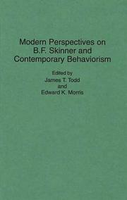 Modern perspectives on B.F. Skinner and contemporary behaviorism by Edward K. Morris