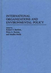 Cover of: International Organizations and Environmental Policy: (Contributions in Political Science)