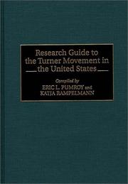Research guide to the Turner movement in the United States by Eric Pumroy