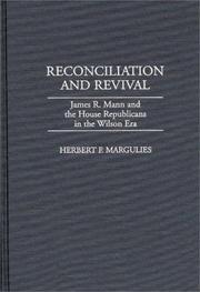 Cover of: Reconciliation and revival by Herbert F. Margulies, Herbert F. Margulies