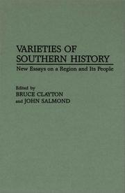 Cover of: Varieties of Southern History: New Essays on a Region and Its People (Contributions in American History)