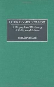 Cover of: Literary journalism by Edd Applegate, Edd Applegate